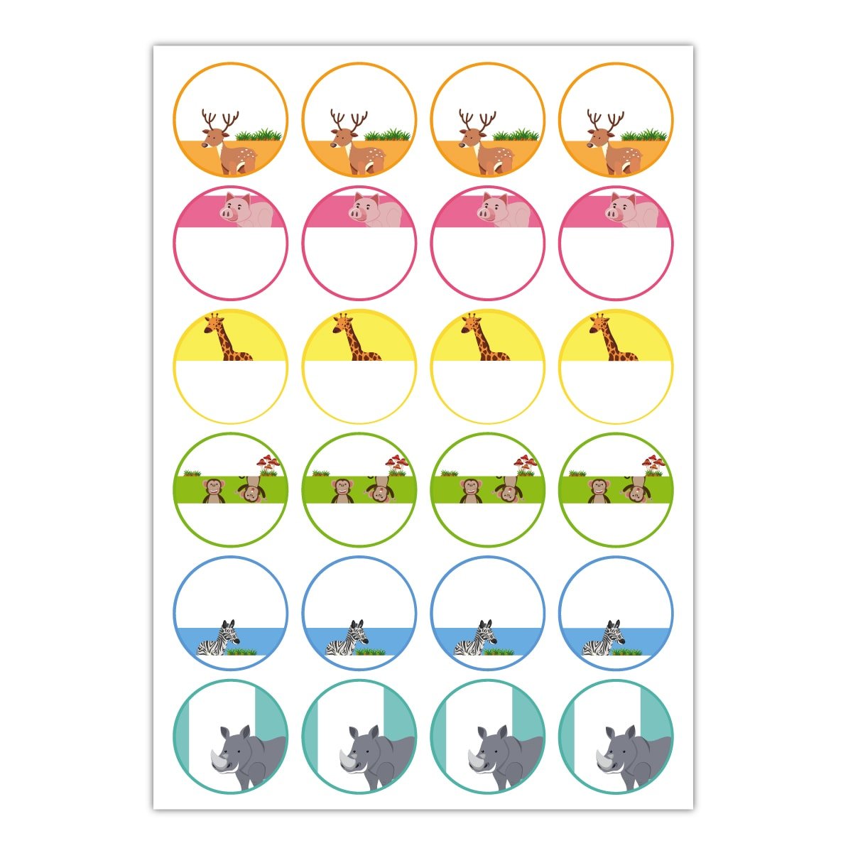 50 Stück Giraffen-Aufkleber – Ca. 5-6 Cm Groß, Wasserfest & Perfekt Für Kinder