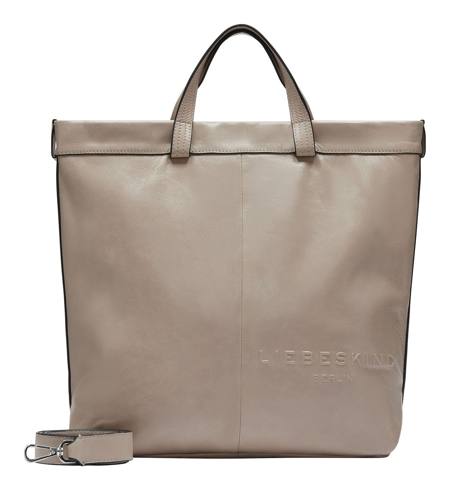 LIEBESKIND BERLIN Leather shoulder bag shopper bag Elvira Lamb SF Verna Tote Stone taupe