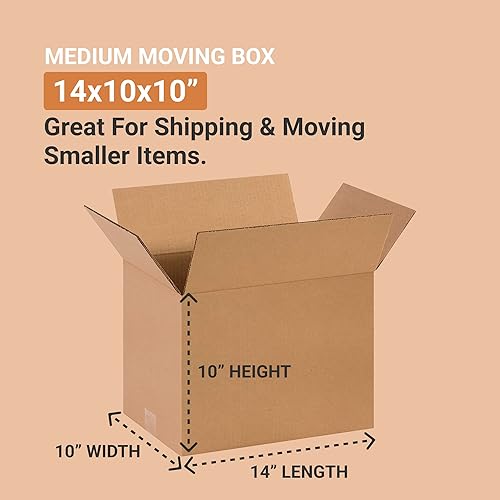 Miniatura 2 de AVIDITI Cajas de envío medianas de 14 pulgadas de largo x 10 pulgadas de ancho x 10 pulgadas de alto paquete de 25 unidades  Caja de cartón