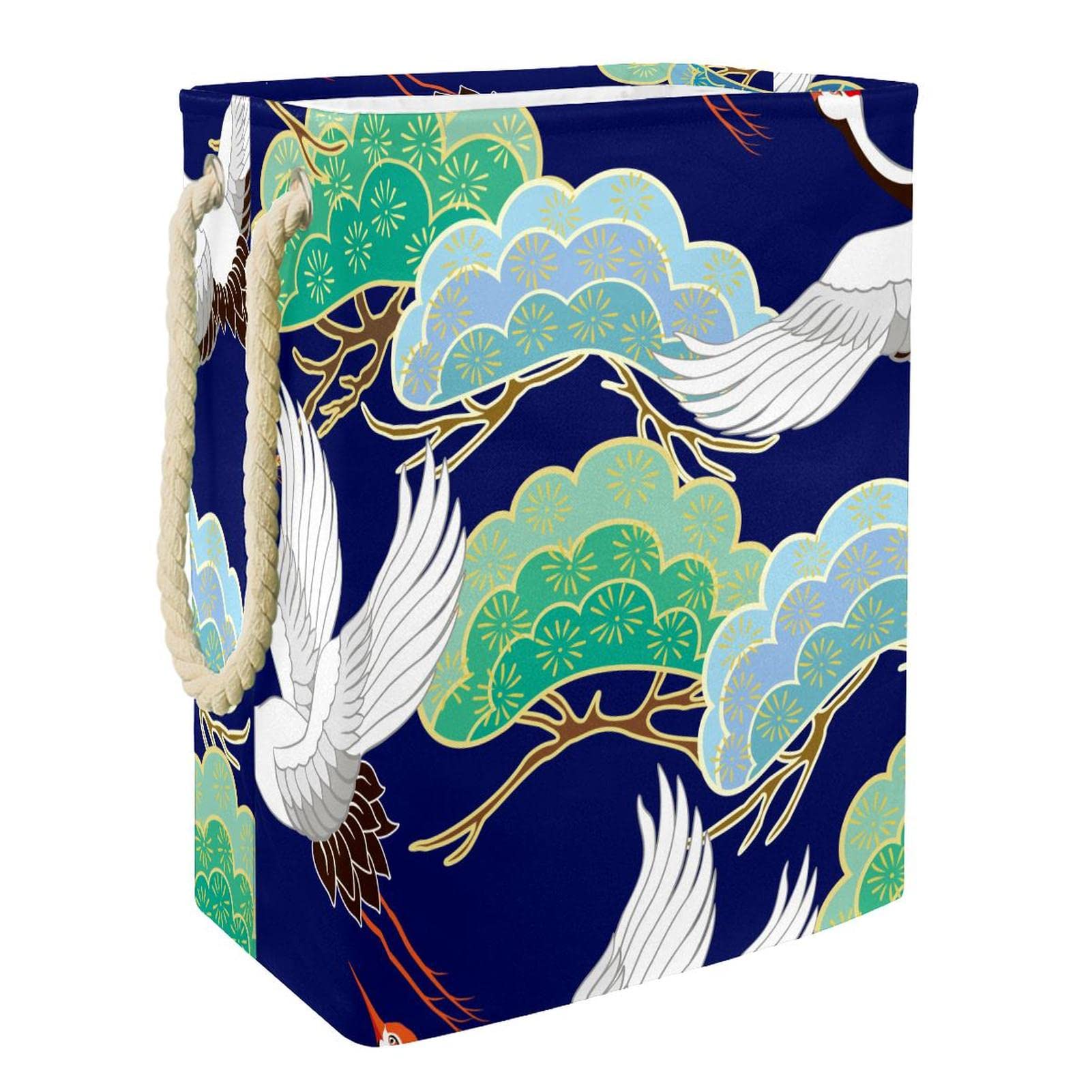 Panier à linge personnalisé dans la salle de bain ou le dortoir Flying Crane