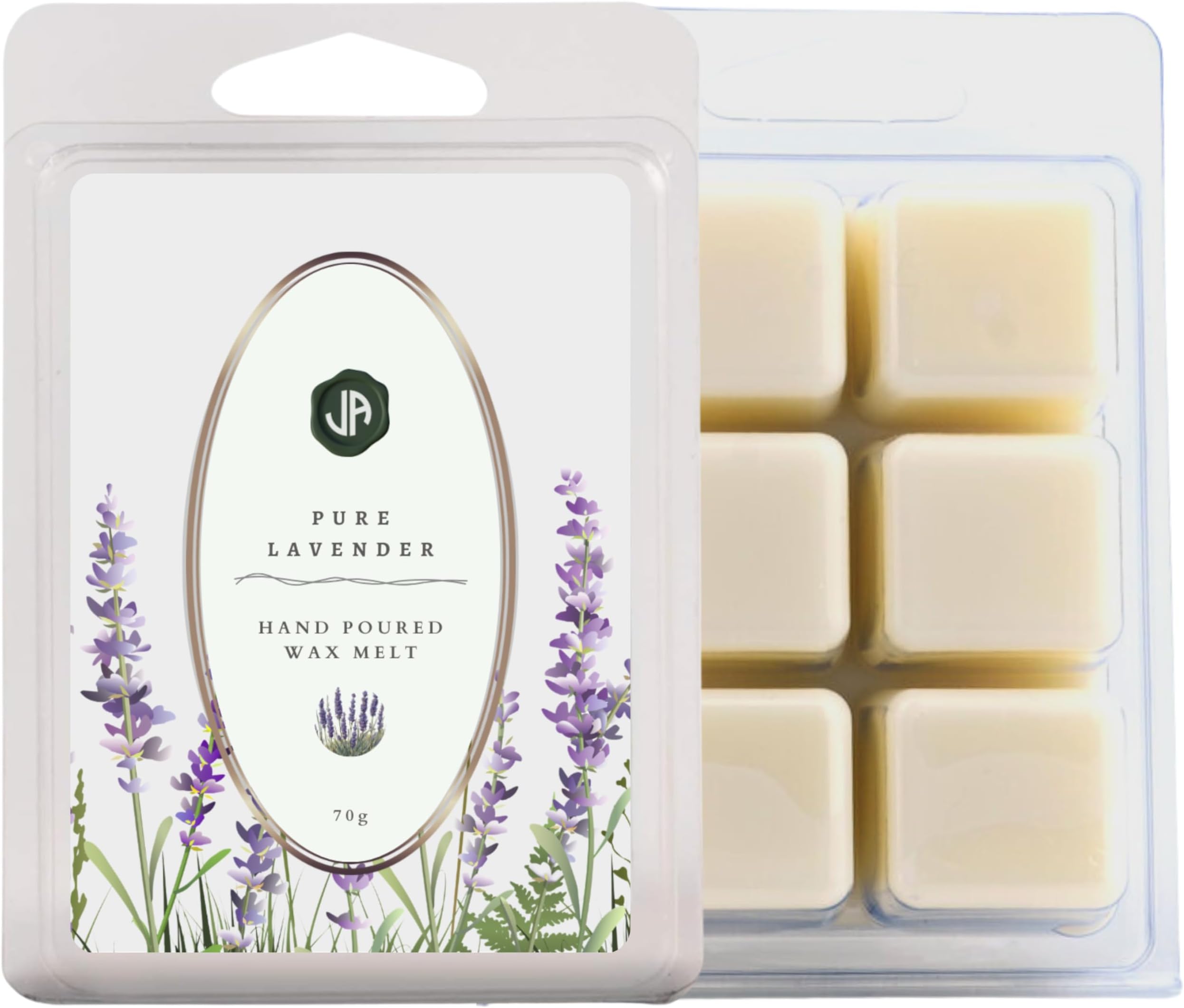 Joy Aroma Soy Wax Melts 70g – Strong Scented 6-Cube Home Fragrance (Pure Lavender)