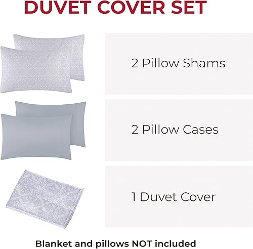 Miniatura 6 de Mellanni Juego de funda de edredón  Juego de ropa de cama de 5 piezas de la colección icónica  Lujo de hotel, extrasuave y refrescante  Microfibra