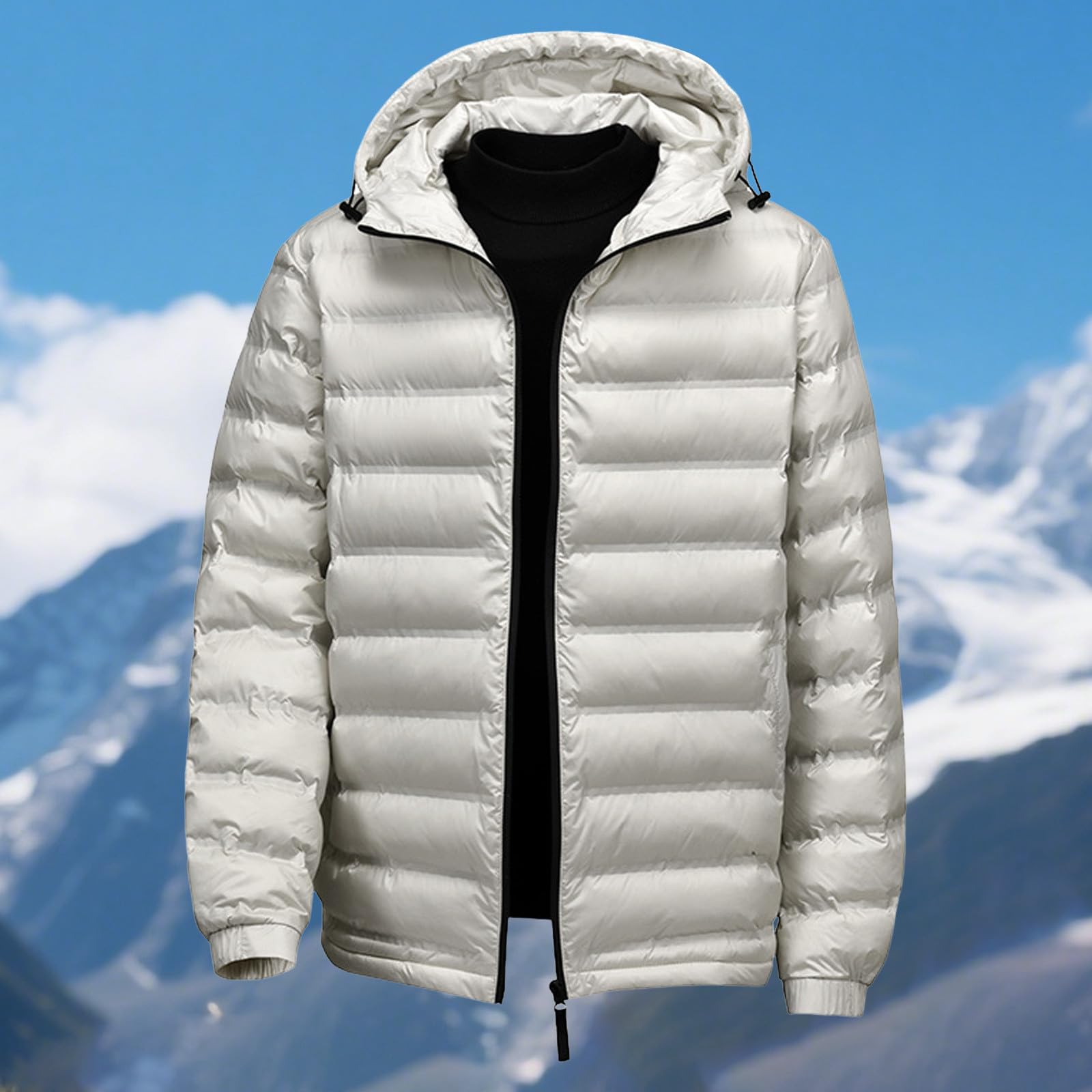 Piumino da uomo, giacca trapuntata, leggera, invernale, per autunno e inverno, tinta unita, per le mezze stagioni, casual, versatile, giacca softshell