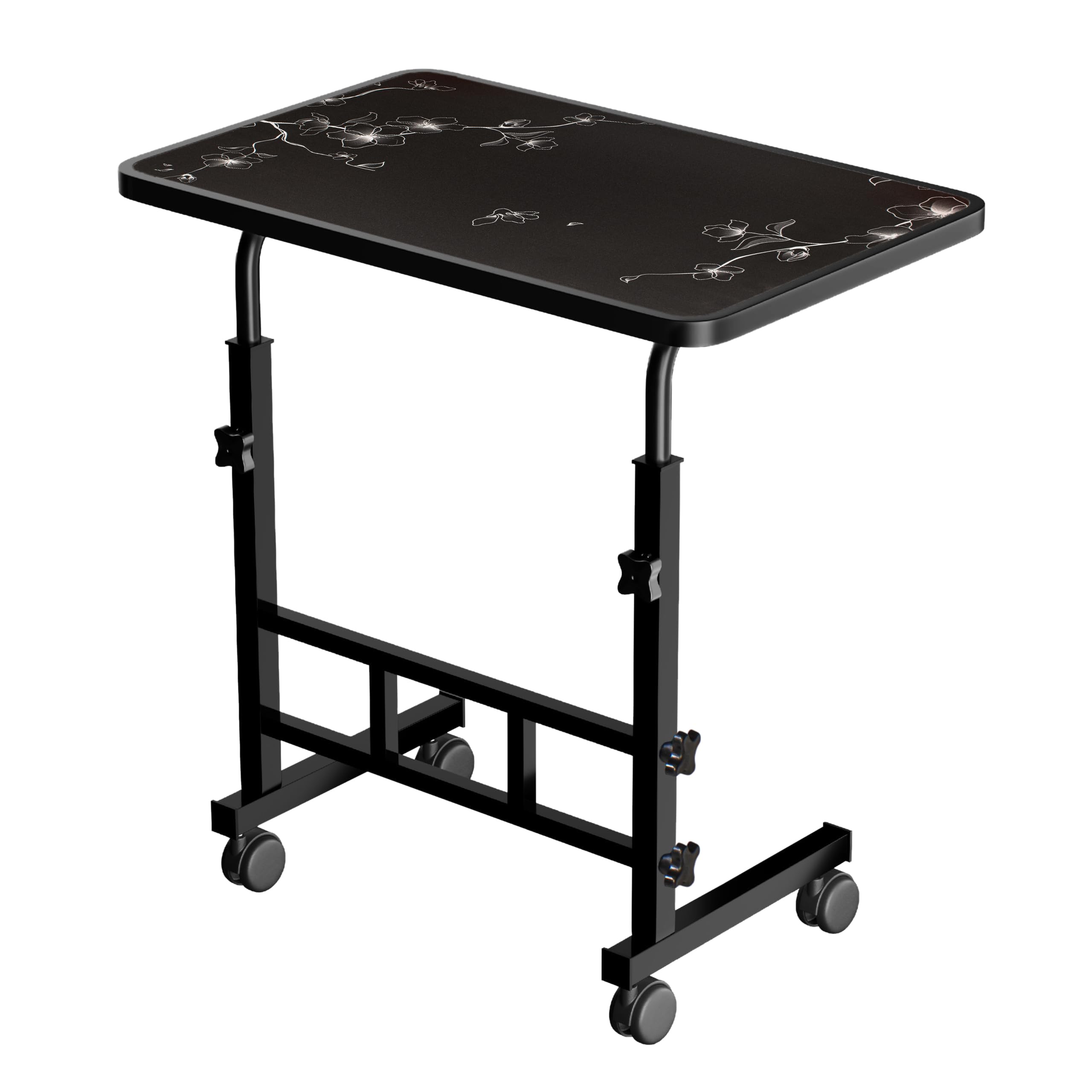 TEKCOOL Multi-Purpose Laptop Table, Study Table| Bed Table| Adjustable Height, Portable for Office, Work Form Home | DIY Table, Easy to Assemble, Engineered (Flower).-image-3