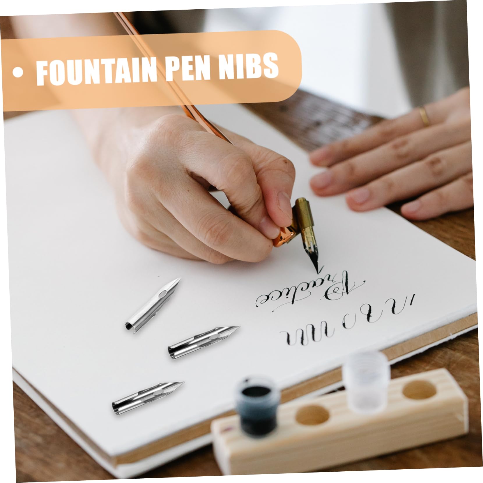 HAPINARY 30pcs Calligraphy Pen Nibs for Students Replacement Nibs for Fountain Pen Writing Smooth Ink Flow for Calligraphy and Lettering Practice High