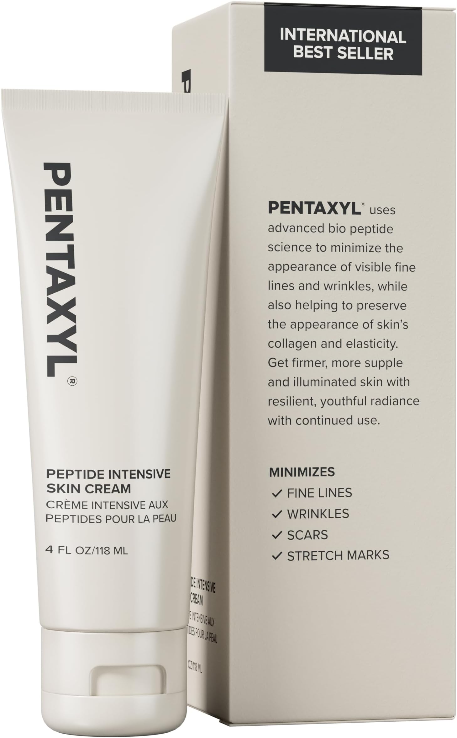 Peptide Cream — Matrixyl®, Acetyl Hexapeptide-8 & Palmitoyl Oligopeptide to Smooth Fine Lines & Firm-Looking Skin, Fragrance-Free, 4 fl oz (118 mL)
