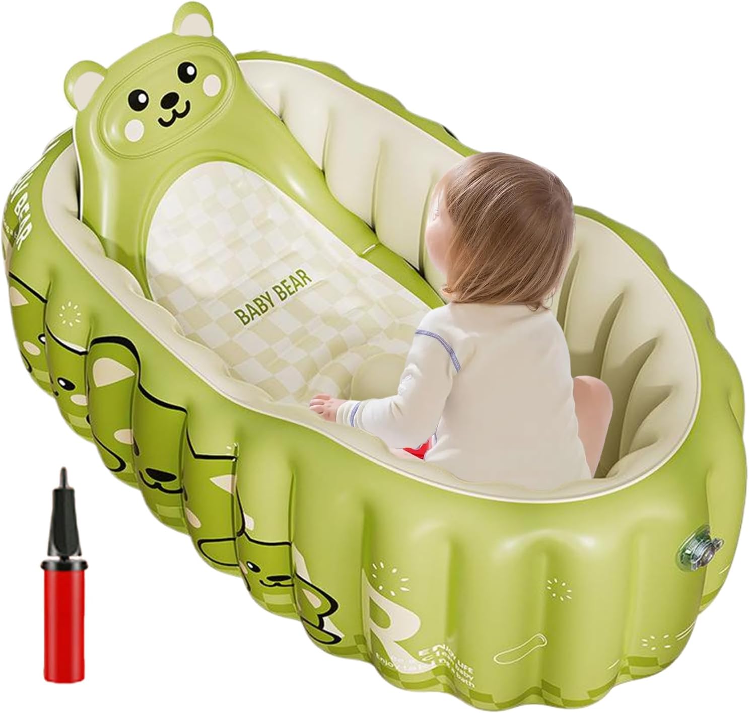 ベビーバス 折りたたみ式ソフトタブ バスチェア 赤ちゃん 新生児 乳幼児 沐浴 洗い桶 ベビー お風呂 ソフトタブワイド バスタブ コンパクト 折りたたみ  折り畳み 赤ちゃん用 沐浴用 ソフトバケツ 柔らかい ペットバス ペット用 | bestboard 充気式ベビーバス - 持ち運び便利 赤ちゃん 旅行 折りたたみ 浴槽 - シャワーアクセサリー 付属 空気ポンプ 入浴 水遊び 家庭