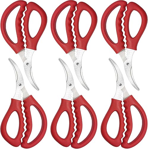 Tihood 6 tijeras de cocina de mariscos tijeras de pescado, tijeras de cangrejo de langosta, cangrejo, cangrejo, cangrejo, cangrejo, tijeras