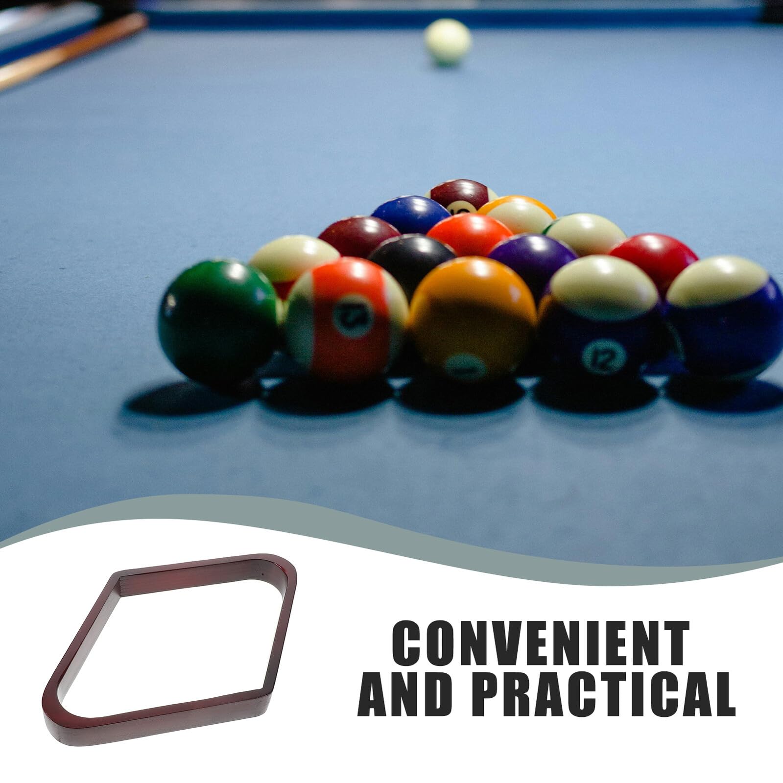 Massives Holz Billard Rhombus Rack Dreieck Gestell für Kugeln Pool Tisch Zubehör Robust Langlebig Vielseitig für Zuhause und Club