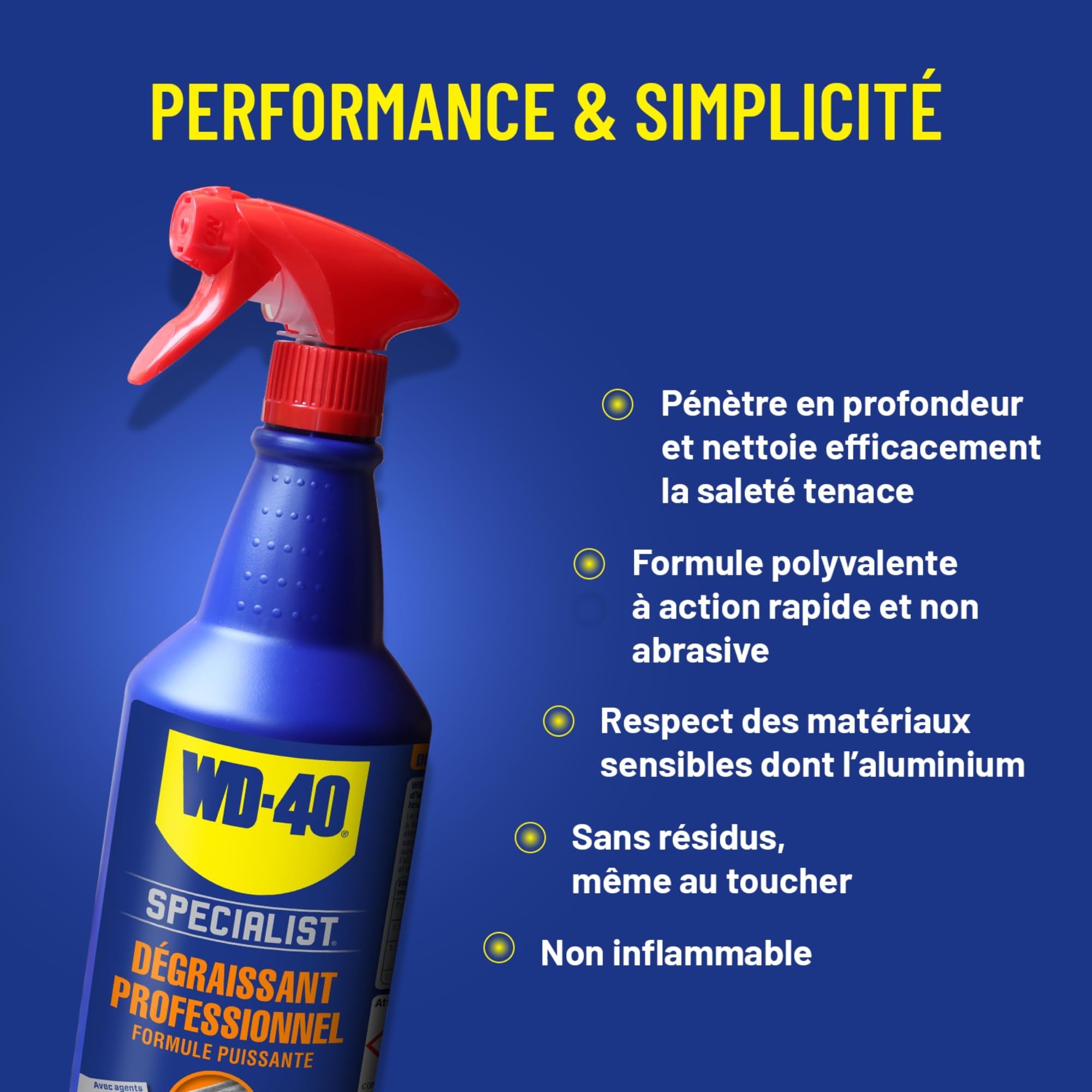 WD-40 SPECIALIST Professioneller Fettlöser • Spray 1 l • auf Wasserbasis • Kompatibel mit Aluminium