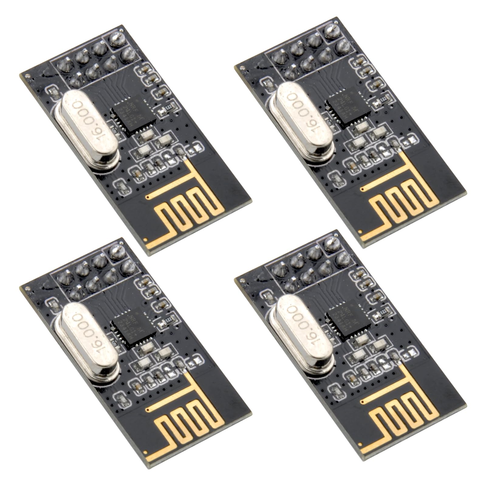HENGBIRD 4pcs NRF24l01+ 2.4g Wireless Transceiver Module, Wireless Transceiver, Wireless NRF24l01 + 2.4g Modulo di Comunicazione, 2.4G Hz Wireless Transceiver Module For Microcontroller