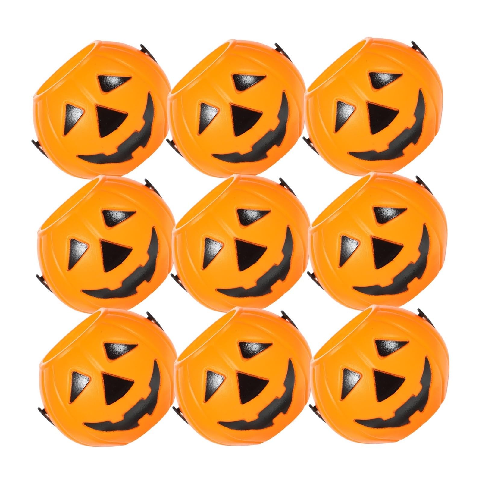 SZAJDSNMURB 12 Plastic Pumpkin Buckets for Halloween Candy and Decoration