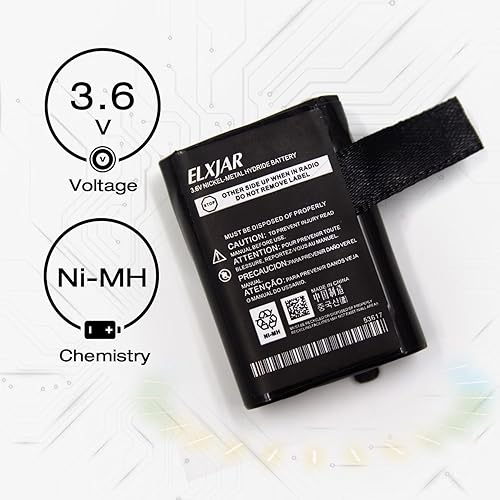 Miniatura 2 de elxjar Paquete de 2 baterías recargables AAA Ni-MH de 3.6 V 700 mAh para radios bidireccionales Motorola 53617 KEBT-086-B 3XCAAA FV300 FV500 FV700