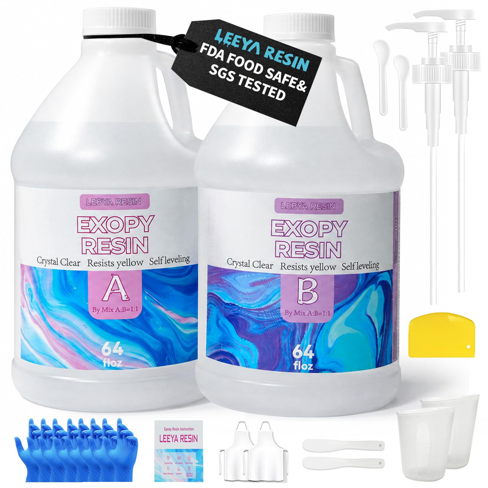 LEEYA RESIN Epoxy Resin 1 Gallon Kit