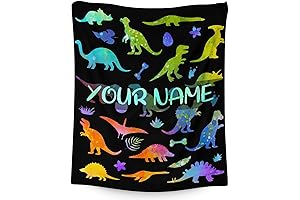 Personalized Dinosaur Throw Blanket for Kids - Ultimate Gift for Young Dinosaur Enthusiasts