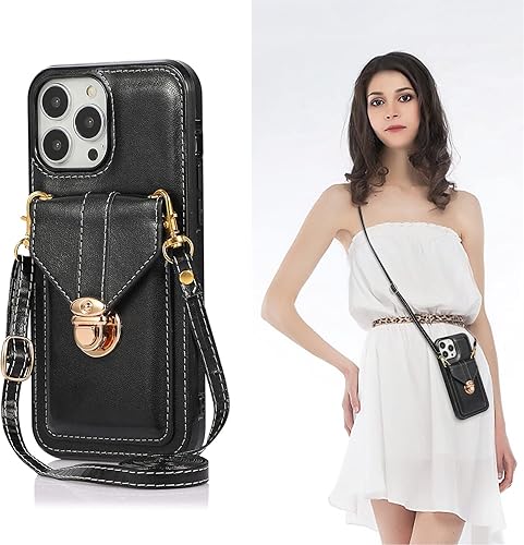 Funda tipo cartera compatible con Samsung Galaxy Note10, funda de piel cruzada para teléfono con tarjetero y botones de correa, funda protectora a