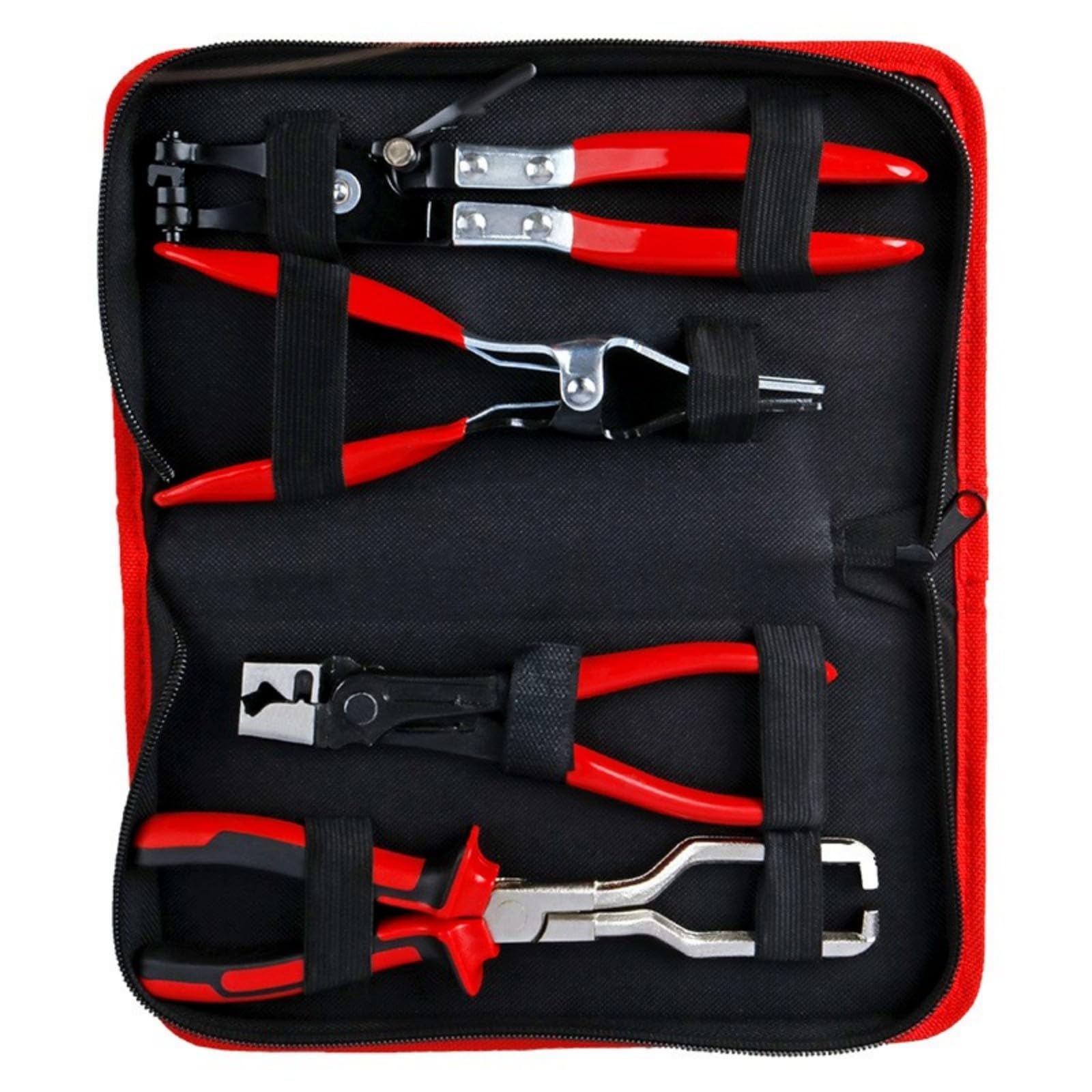 Zbiianxer Alloy Hose Clamp Pliers Set For Automotive Fuels Line Maintenance Pneumatic Tool Accessories With Storage Case Permanent Pipe Clamp Expunger