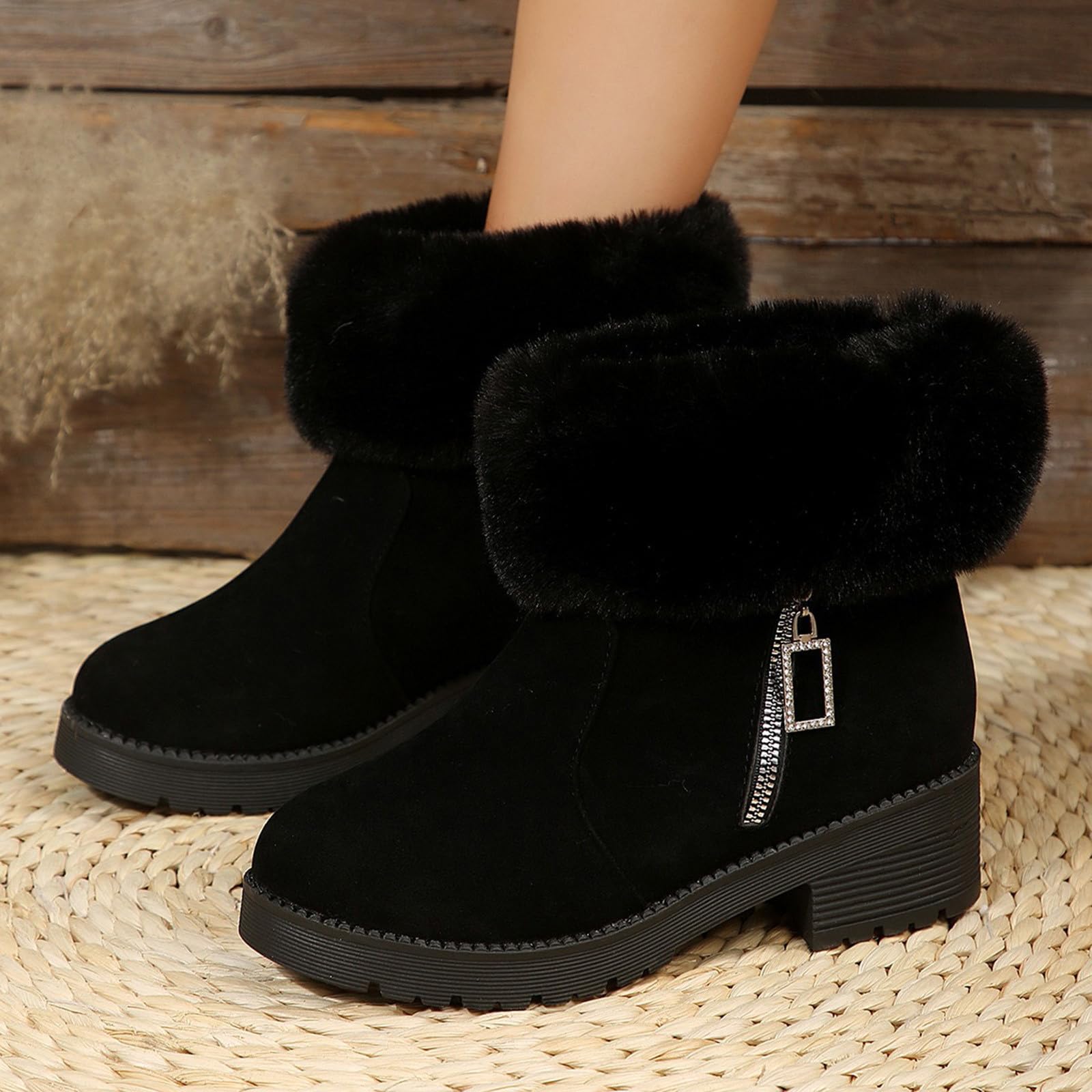 Apres Ski Femme Bottes De Neige Grand Froid Botte Hiver Imperméable Chaussures D'hiver Bottines Bottine Chaussure Fourrées Raquette Boots Randonnée Chaude Apres-Ski Botas Glacia Barefoot Pour