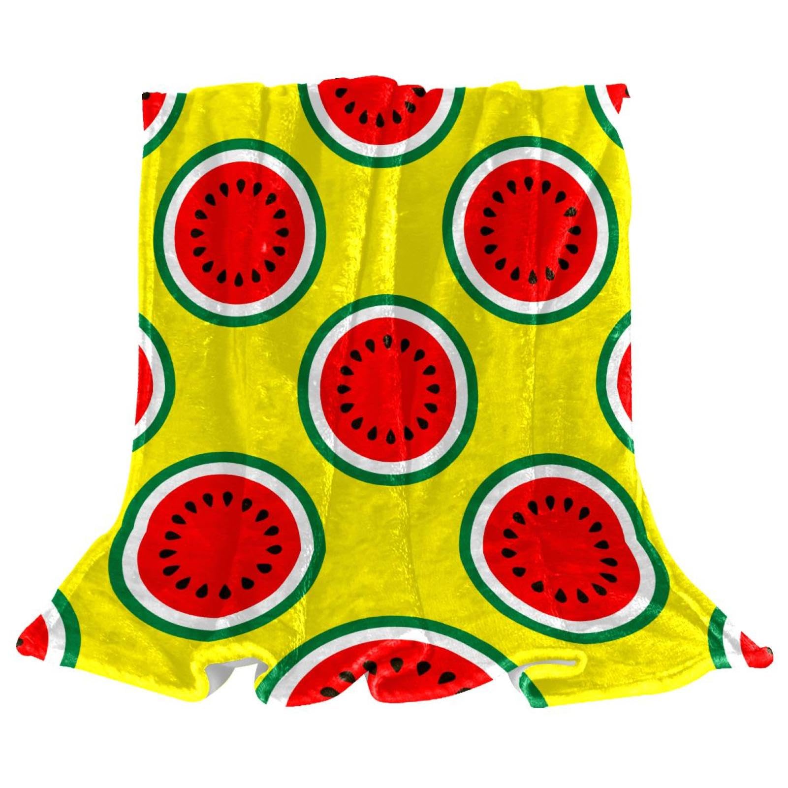 Couverture polaire pastèque pour cocooning sur canapé et soirées fraîches en microfibre