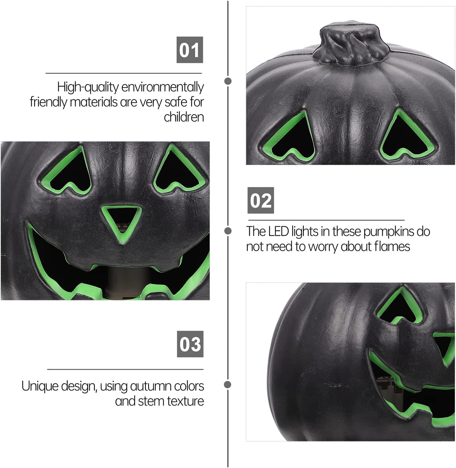 Lanterne Zucca Halloween LED Pumpkin Lamp Night Jack O Lantern Display Atmosphere Light Party Table Lampada Decorativa A Zucca Decorazioni Halloween