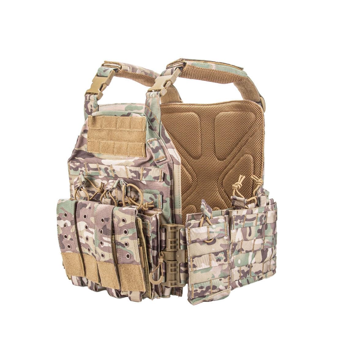 GOUX Gilet Tactique Militaire Molle Airsoft Modulaire, Veste pour Les Fans de Paintball et Armée