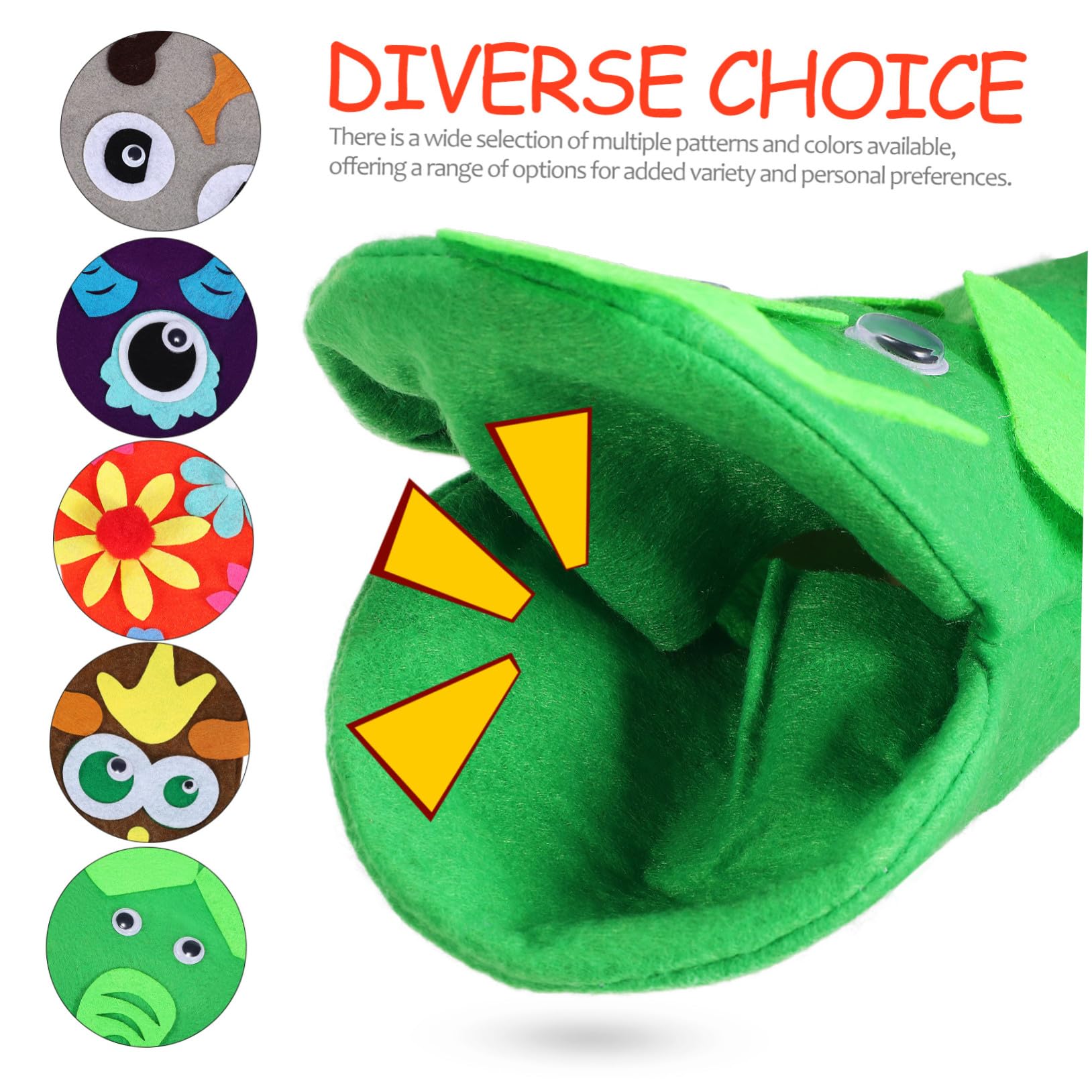 GOOHOCHY Kit de Manualidades para Niñas Marionetas de Mano de Fieltro, Fácil de Usar, Diseños Vibrantes y Patrones Adorables para Juegos de Rol y Manualidades