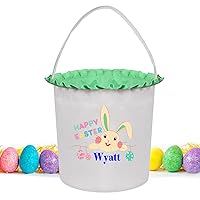 Vista 20 de Canastas de Pascua para niños y niñas, cesta de Pascua personalizada para niños, cesta de caza de Pascua, cesta de huevos de Pascua, cestas vacías