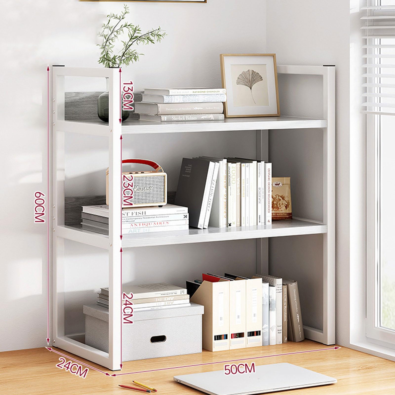Schreibtisch-Organizer mit Aufbewahrungsregal für Bücher und Zubehör, Aufstellregal für Büro und Zuhause, Schreibtisch-Bücherregal und Kommodenstall, tolle Geschenkidee