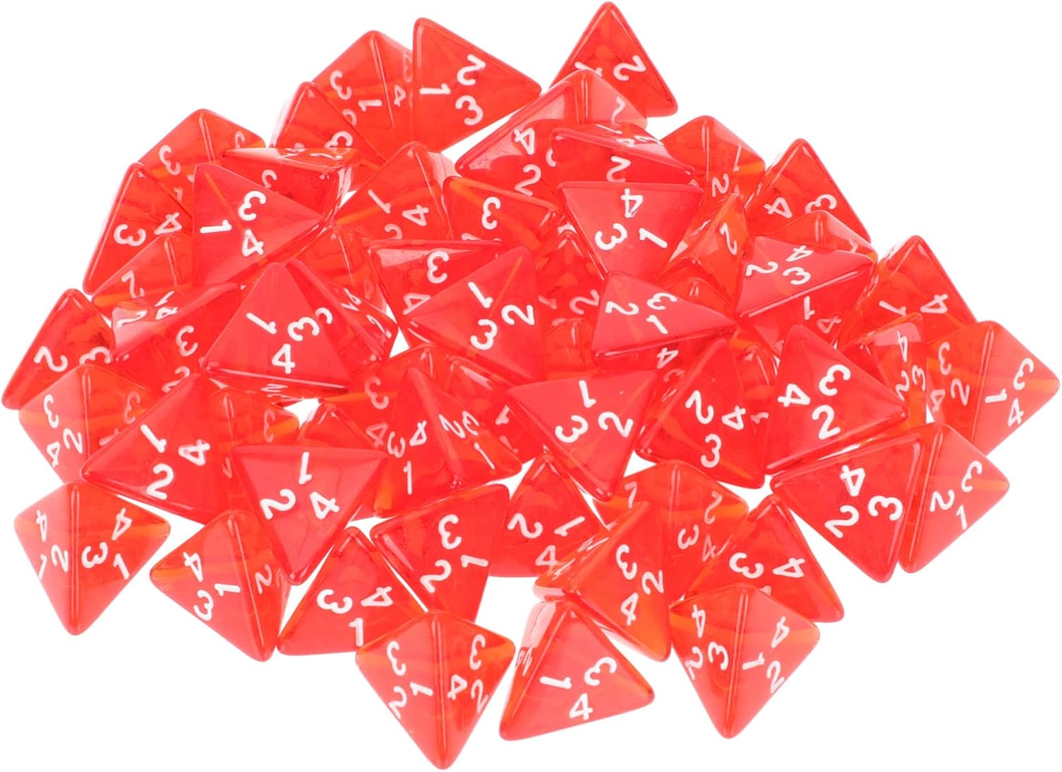 TOYANDONA Polyhedral Dice Bulk, 60Pcs 4 Sided Dice