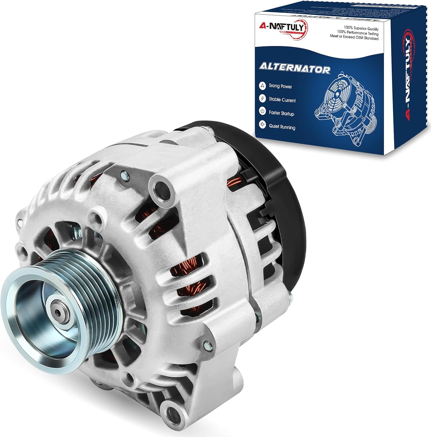 Alternator Replacement for Chevy Suburban Tahoe Blazer Astro C1500 C2500 C3500 GMC Isuzu Cadillac Escalade 4.3L 5.0L 5.7L 7.4L 96 97 98 99 00 01 02, High Output Alternator ADR0089, 40012098