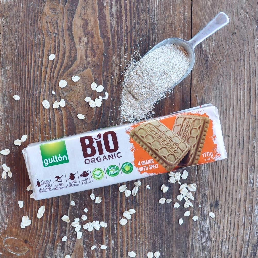 Gullón - Galleta Espelta 4 Cereales BIO Organic, 2.720 g, Pack de 16