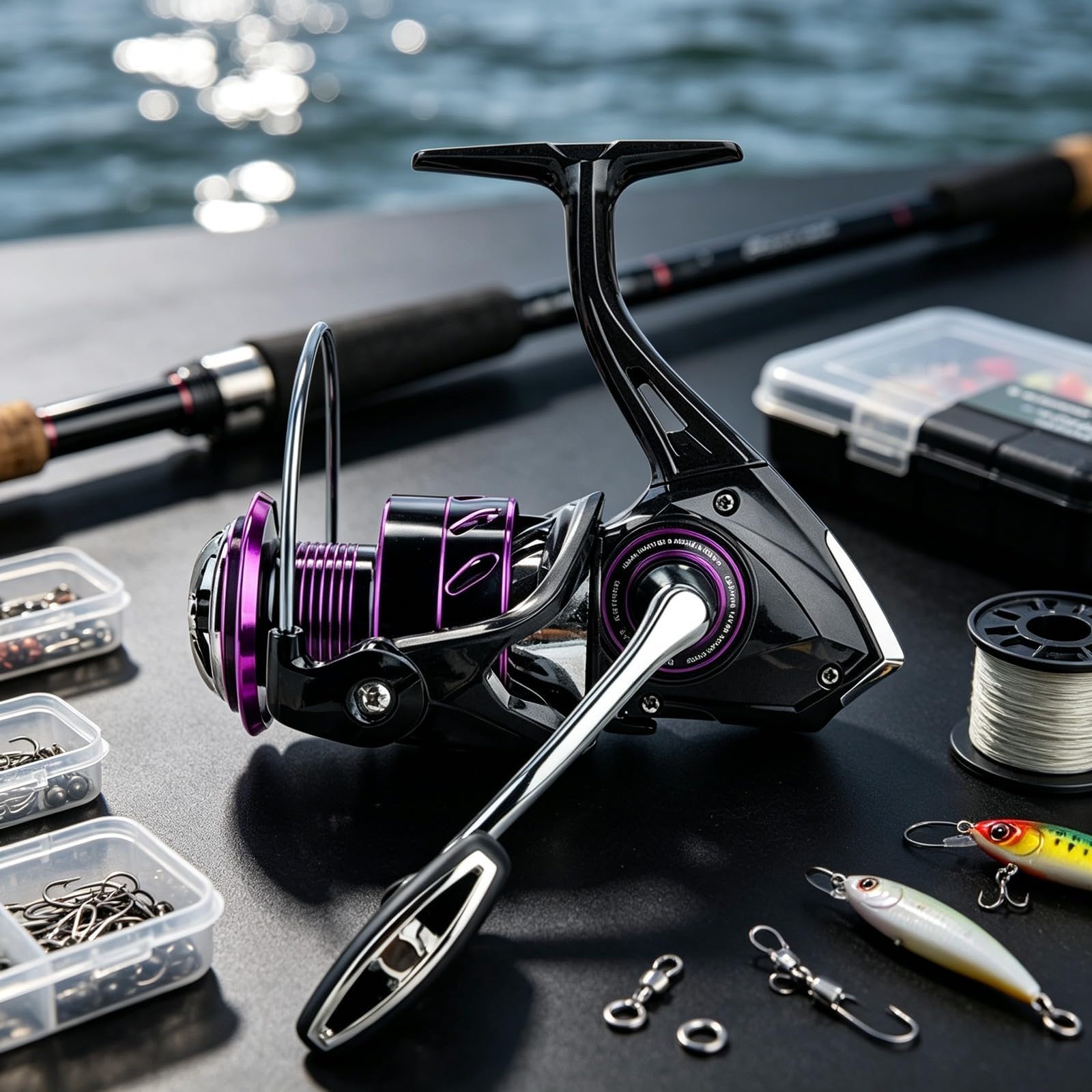 Metall Spinnrolle Carbon Körper 9+1 Lager Angelrolle
