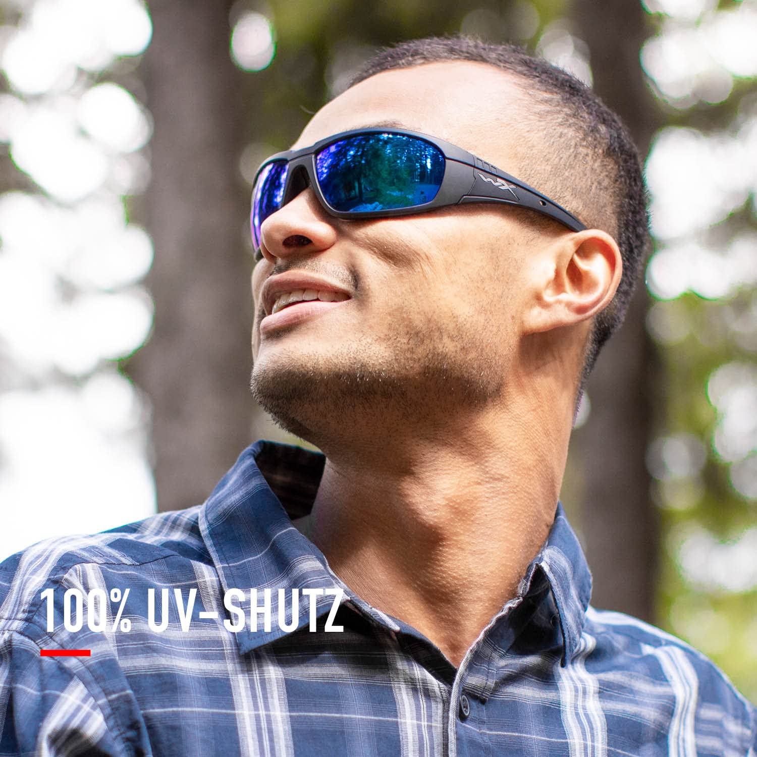 Wiley X │ WX Boss | Sonnenbrille Herren | Sonnenbrille Herren Polarisiert │ Sportbrille Polarisiert | 100% UVA/UVB-Schutz | Ideal bei Outdoor-Aktivitäten | Fahrradbrille Wandern Sport