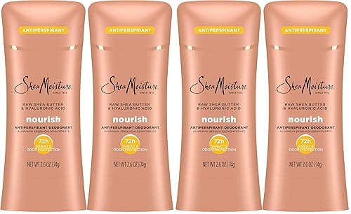 Miniatura 12 de SheaMoisture Desodorante antitranspirante en barra hidratante de manteca de karité cruda y ácido hialurónico, 2 unidades para protección contra el