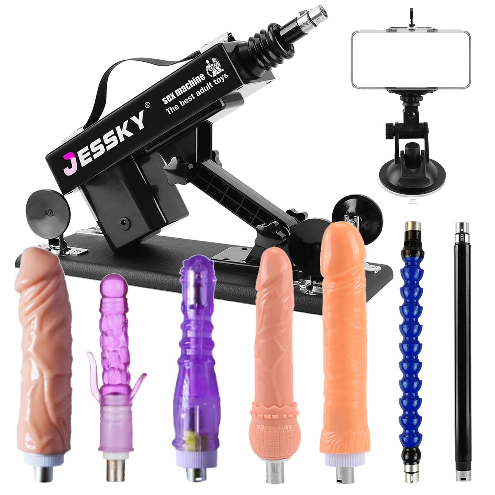 Adjustable Sex Machine, Adult Sex Toys with 7 Attachments 3XLR Connector Automatic Machines for Women and Men - 5-Basic Sex Machine