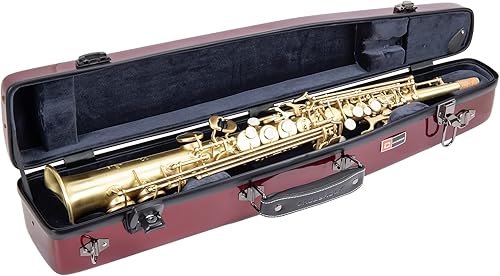 Miniatura 8 de Crossrock Funda recta para saxofón soprano de grado profesional, color azul zafiro, bloqueo TSA, protección Elite, correas desmontables