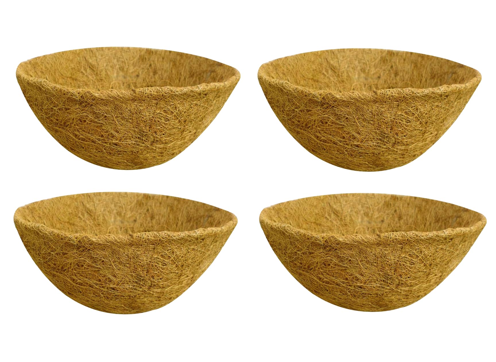 Smart Garden 12 Inch Coco Liner for Hanging Basket, 100% Coco Coir Liner, for Indoor and Outdoor Gardening, Made of Natural Coir Fiber (Set of 4 Pcs)