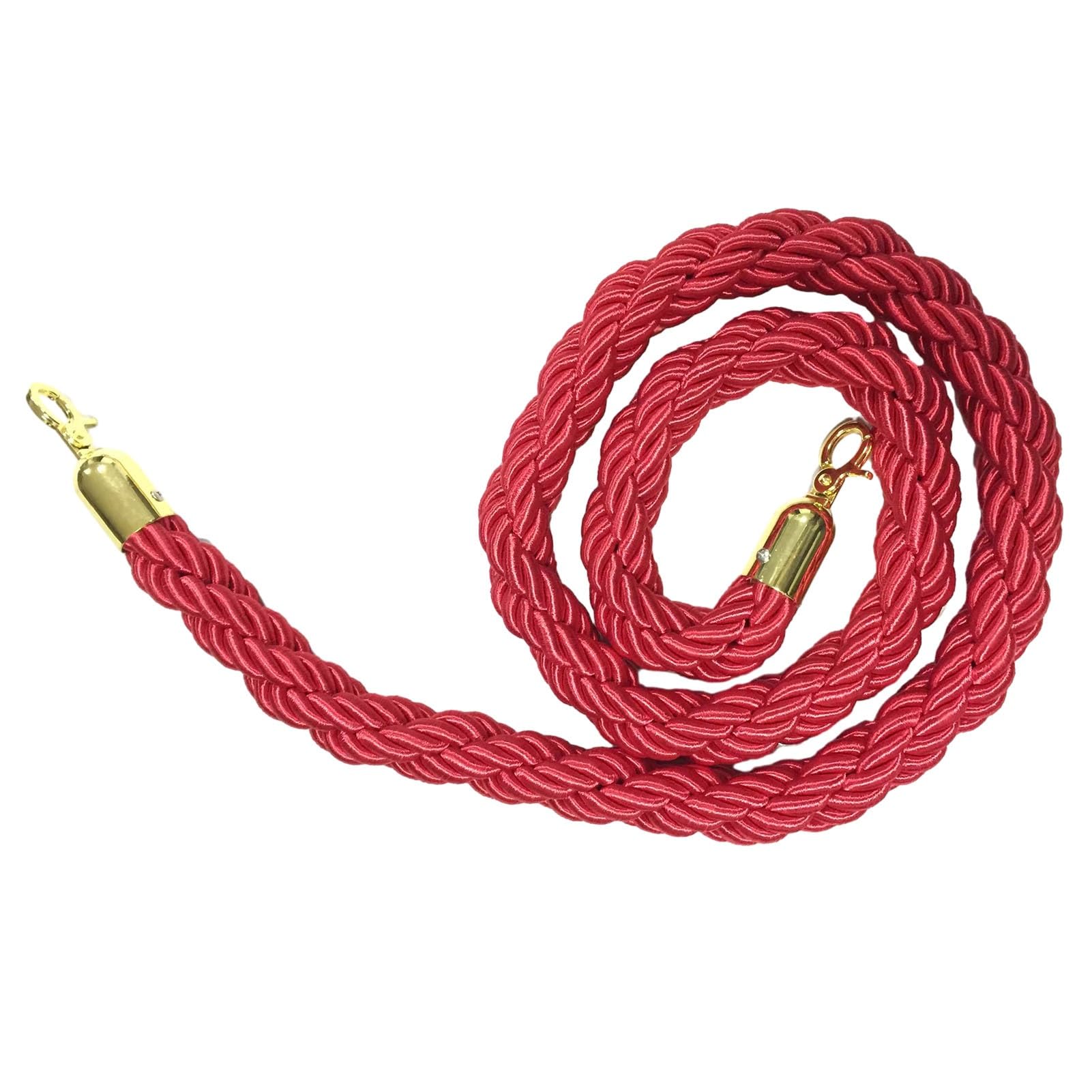 Corde tressée rouge 1 à 4 pièces pour barrière de guidage et tapis rouge