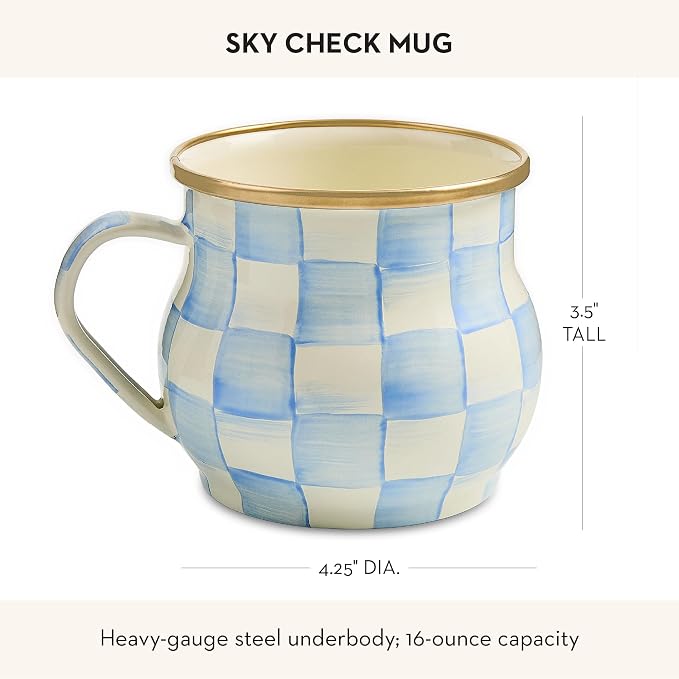 Mug esmaltado MacKenzie-Childs capacidad 16 onzas miniatura 2