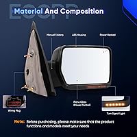 Vista 3 de ECCPP Luces de charco de señal de giro con calefacción eléctrica para espejo lateral del pasajero, repuesto para 2007 08 09 10 11 12 13 14 para Ford