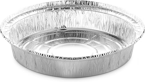 Miniatura 3 de MontoPack Sartenes redondos de aluminio de 9 pulgadas  Contenedores desechables con paredes rectas para almacenar, servir, hornear y recalentar