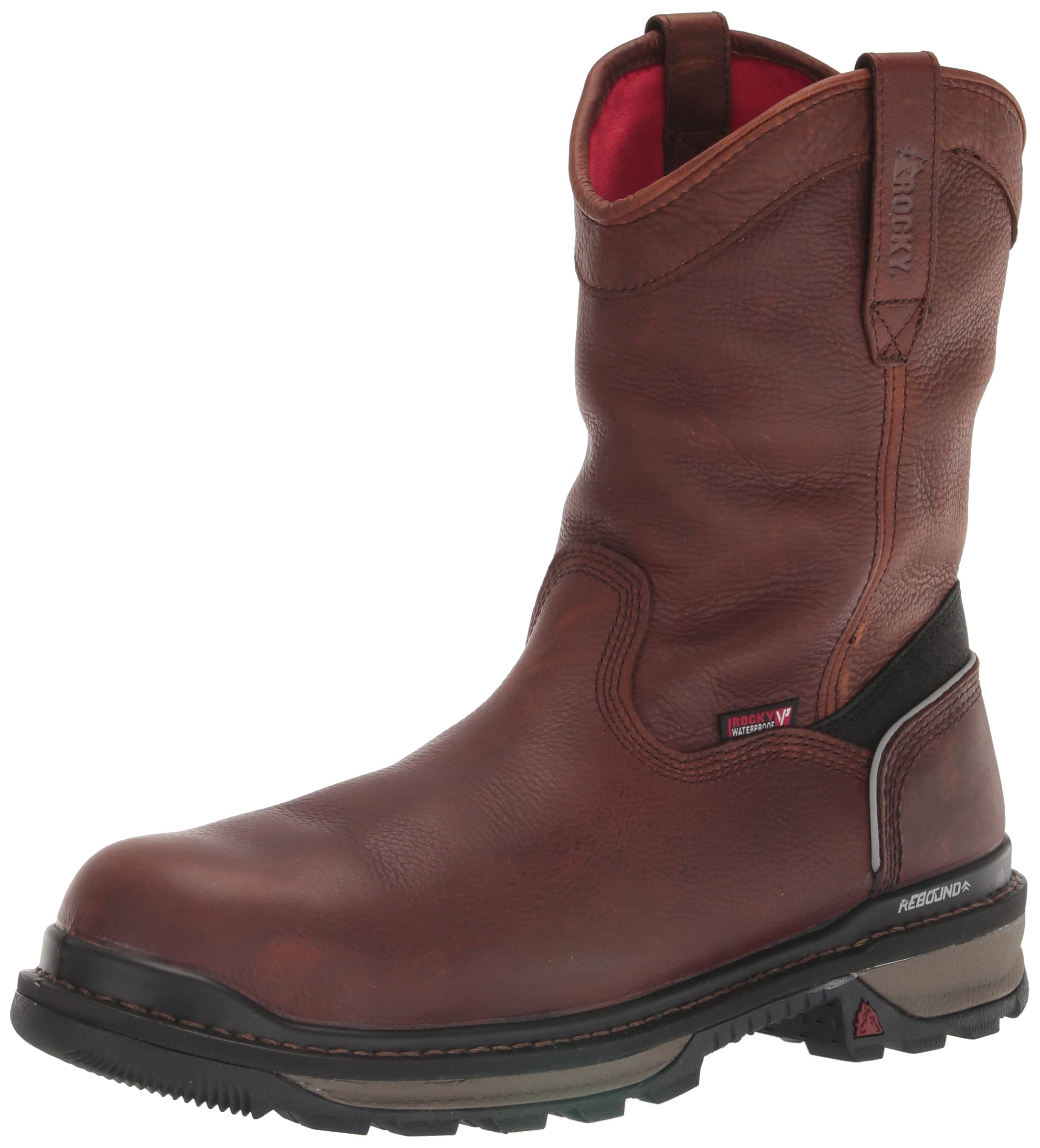 Rocky Rams Horn 6" Waterproof Work Boot For Men - Slip & Oil Resistant, Steel Toe (Check Listing)