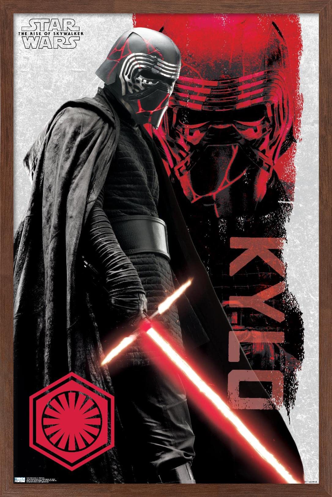 SWCJ Kylo Ren& Reyバッジ アートポスター Amazon.com: Trends International Star Wars: The Rise Of Skywalker