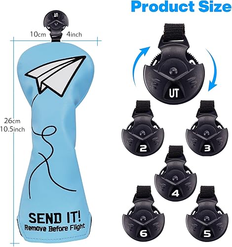 Miniatura 10 de Craftsman Golf Cubierta para cabeza de conductor azul de 460 cc