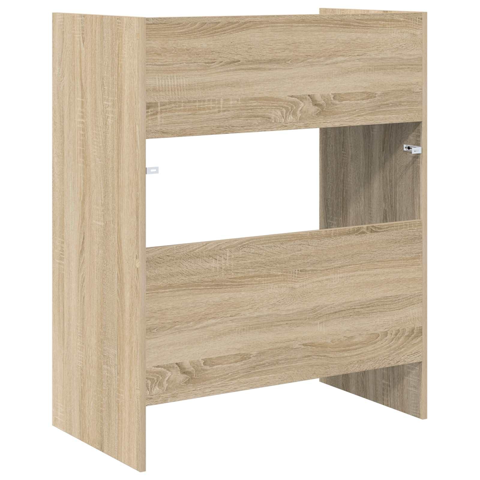 vidaXL Table de DJ Chêne Sonoma 62 x 45 x 102 cm Bois d'ingénierie, Table DJ en U, Espace de Travail Ergonomique, équipement Audio Multifonction, Station Pro