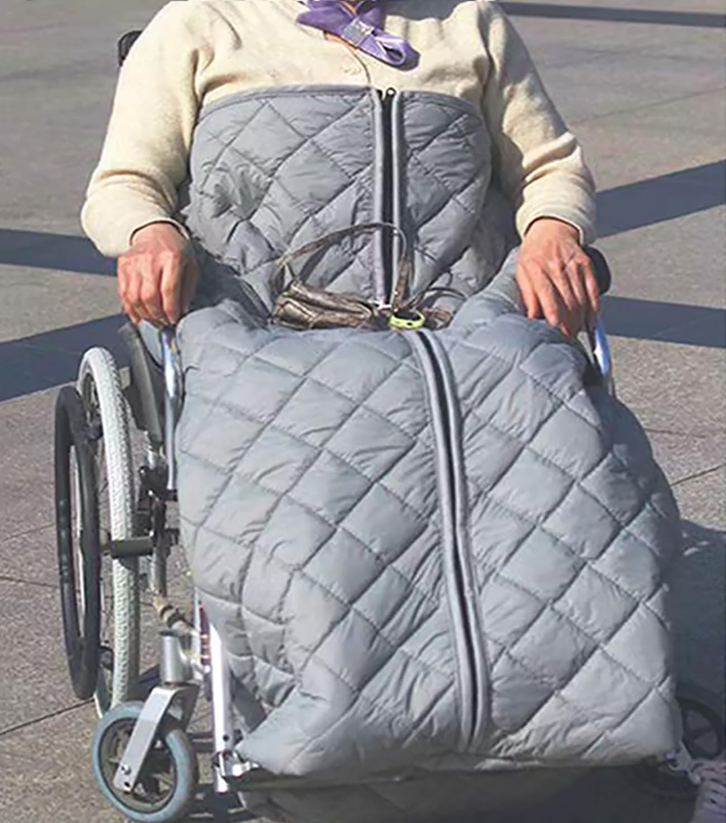 Manta Térmica para Silla De Ruedas, Saco para Silla De Ruedas, Manta Gruesa con Forro Polar, Impermeable, Funda para Piernas para Silla De Ruedas, Accesorio para Silla De Ruedas A