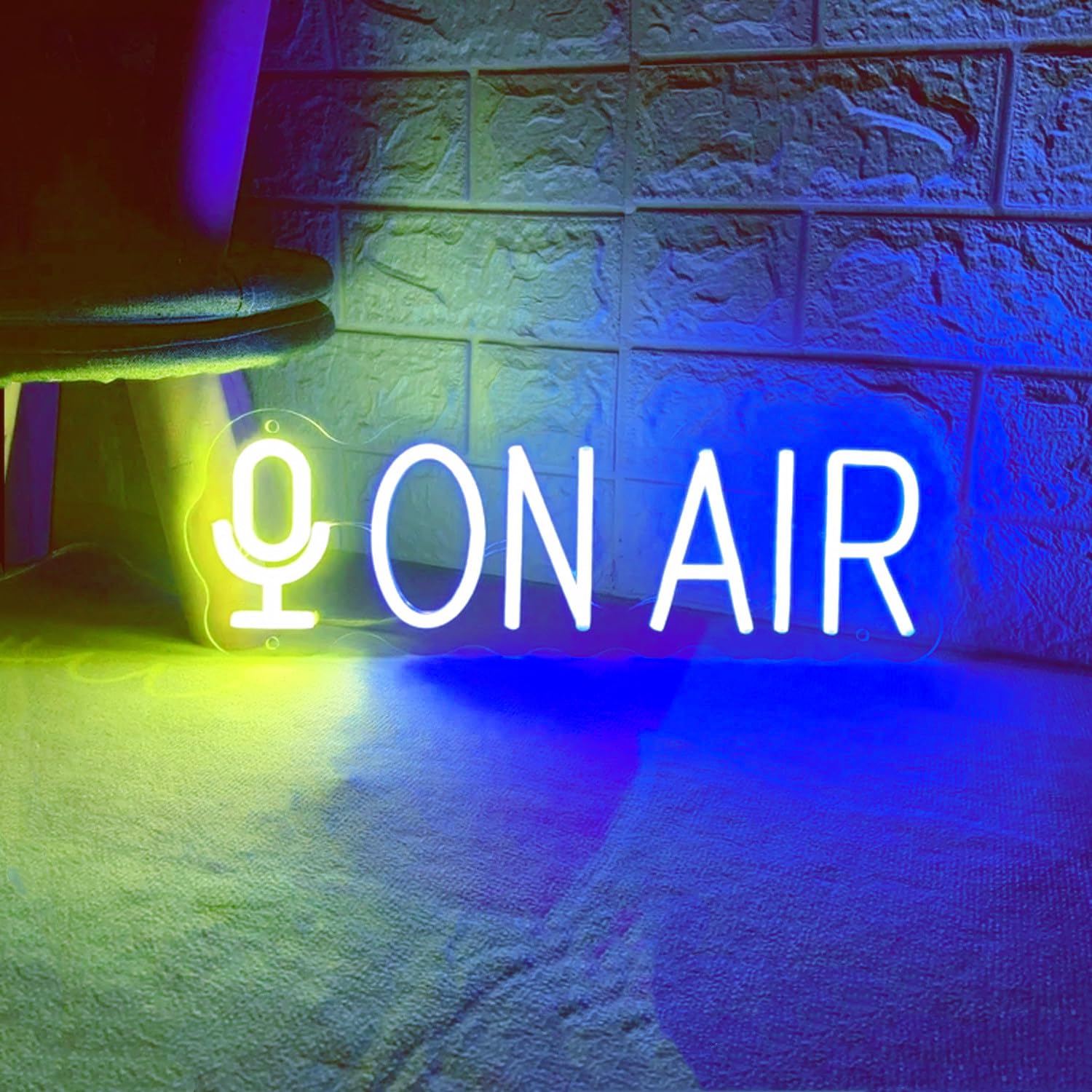 LED Acrylic Material On Air Neon Light Sign Wall Art Lamps with Dimmable Switch and 55CM Length Hanging Chain for Broadcaster Office Shop Restaurant Bar Garage Storefront Wall Decor — image 1
