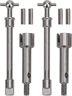 RC Front Drive Shaft,Durable Stainless Steel RC Dog Bone Front Drive Shaft Replacement Parts for Axial SCX24 90081 1/24 RC Car
