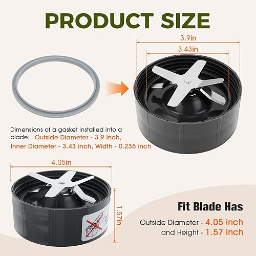 Miniatura 22 de Junta tórica para licuadora, junta tórica, junta tórica, repuesto para Hamilton Beach (paquete de 3)