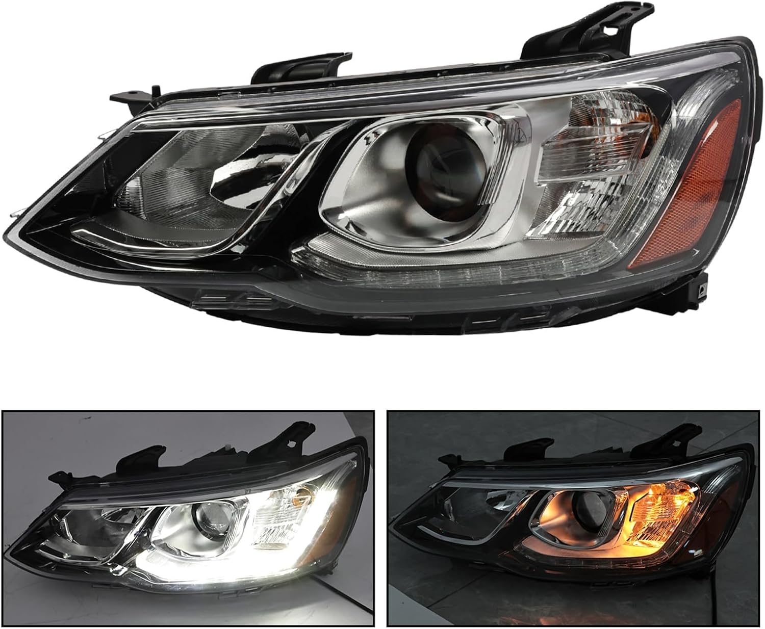 Driver Side Halogen Headlight Assembly Compatible with 2017-2020 Sonic w/DRL Bulb Projector Front Left Headlamp GM2502443